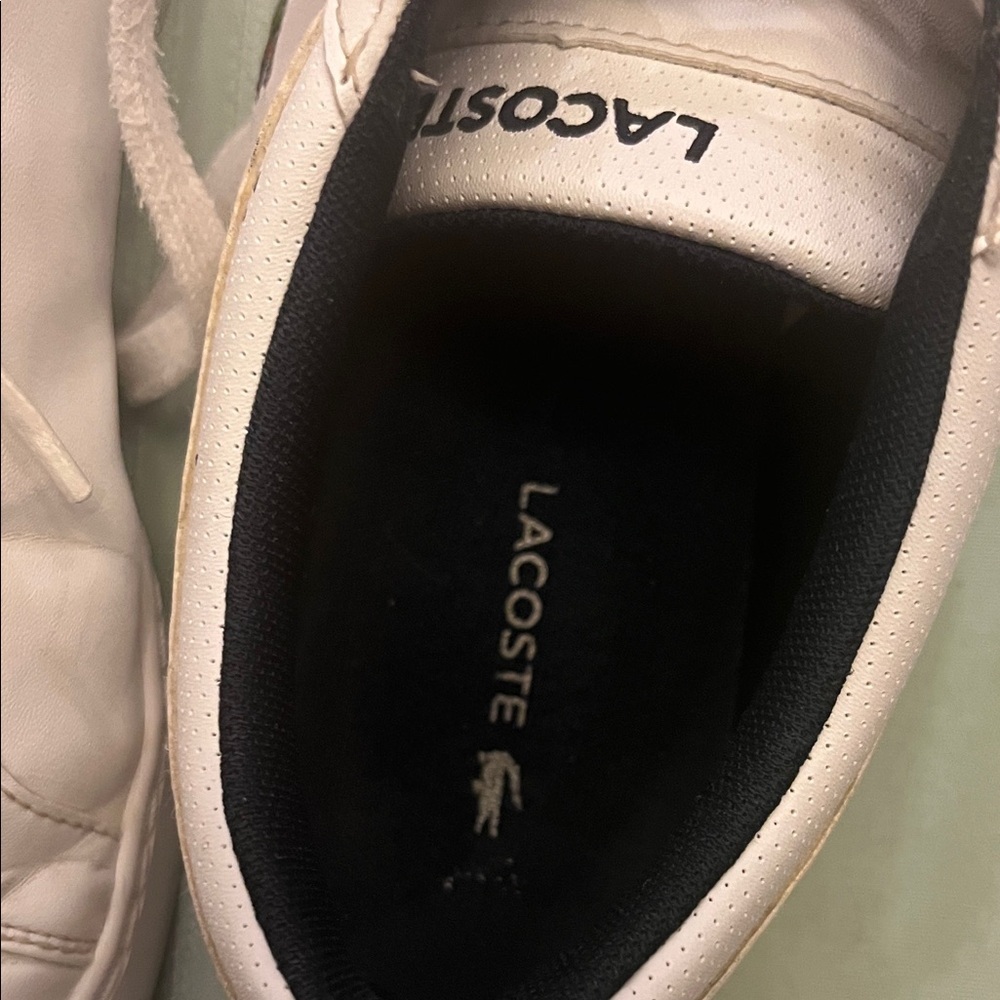 Lacoste women’s White and Green Sneakers size 6.5 - Picture 4 of 7